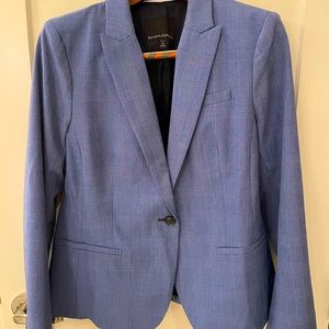 Banana Republic navy plaid suit jacket size 10P